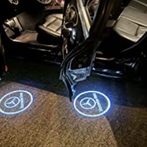 4 Mercedes Benz car door projector ground logo lights